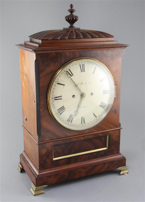 James Markwick, London. A Regency mahogany bracket clock, height 20.5in.